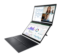 Nouveau Zenbook 14 DUO 2024 UX8406 Ultra 9 185H 32 Go 1 To SSD Noir Ordinateur Portable OLED Double Écran Tactile 2.8K pour Design et Peinture