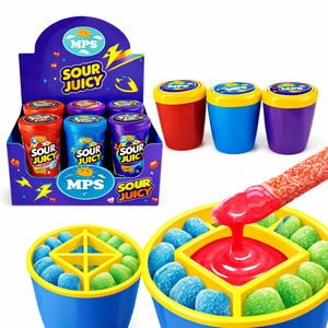 Individually <strong>Wrapped</strong> <strong>Sweet</strong> &amp; Sour Soft Chewy Gummy Sticks With Sour Dipping Gel Holiday Candy - Product Image 2