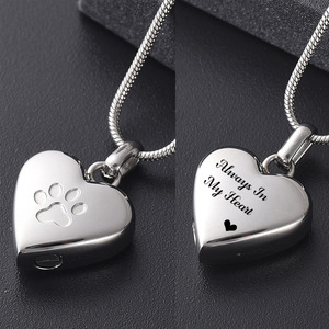 Nuevo Collar con Colgante de Urna de Cremación de Acero Inoxidable Electrochapado de Lujo, Conmemora a Seres Queridos y Mascotas, en Forma de Corazón, Hoja y Mariposa - Product Image 6