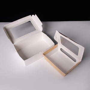 Boîte à sushi en carton kraft avec fenêtre transparente, conteneur rectangulaire jetable pour <span class=keywords><strong>livraison</strong></span> <span class=keywords><strong>de</strong></span> sushis, boîte alimentaire personnalisable avec logo OEM en gros - Product Image 3