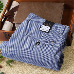 Pantalones casuales de lona transpirable para hombre, de poliéster/algodón, con estampado serigrafiado, bolsillos, corte ajustado y cintura media, venta al por mayor. - Product Image 2