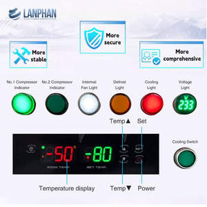 Thương mại nhỏ nhỏ phòng lạnh nhanh chóng sốc không khí Blast Tủ đông Máy làm lạnh máy R404A, R23 lạnh-40 -80 độ 300 lít - Product Image 3
