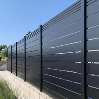Clôture en alliage d'aluminium, couleurs personnalisées avec revêtement en poudre noir, blanc, grain de bois pour cour de villa