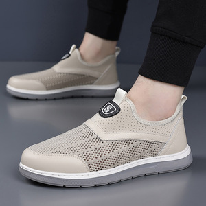 Zapatillas de Verano para Hombre, Transpirables, Ligeras, Casuales, con Suela de Goma, Diseño Sólido, Logotipo con Adhesivo Transferible - Product Image 2