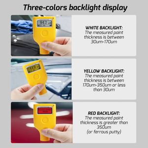 Digital Paint Thickness Meter Mil Coating Depth <b>Gauge</b> Tester Fe/NFe Measuring 0-3500 Um for Used Car Buyers - Product Image 4