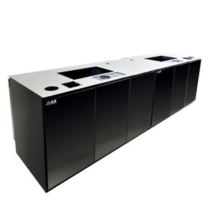 Mostrador de Recepción Elegante de Acero Inoxidable, Resistente, Personalizable, con Iluminación LED Desmontable, Impermeable y Ecológico para Cafeterías, Hoteles y Salones de Belleza - Product Image 1