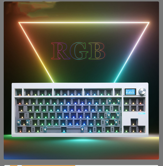 GMK87 Mechanical Keyboard KIT With Display Screen RGB Backlit Gasket Structure Gaming Hot Swap Keyboard for VIA Customized