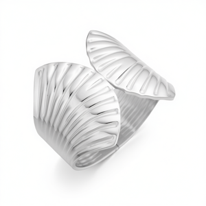 Amy Amy Fashion Bangle B1047 <b>Silver</b> Plated <b>Cuff</b> <b>Bracelet</b> For Women Trendy Plant Design Gift Jewelry - Product Image 4