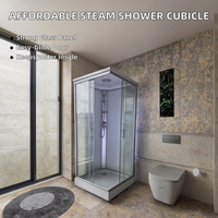 Cabines de douche modulaires préfabriquées de luxe portables pour hôtel, en verre de 8 mm, petites unités de salle de bain préfabriquées