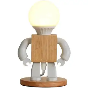 Robot nightlight Nordic creative desk lamp bedroom personality decorative light simple warm boy boyfriend bedside lamp