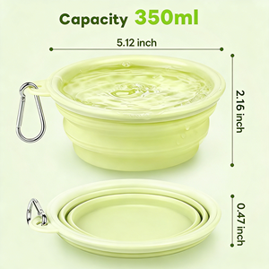 Mangkuk Anjing Silikon Lipat Portabel, Tempat Minum Hewan Peliharaan untuk Perjalanan, Jalan-jalan, Berkemah - Product Image 6