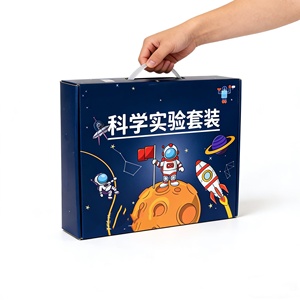 Caja <span class=keywords><strong>de</strong></span> Regalo Plegable <span class=keywords><strong>de</strong></span> Cartón Kraft Reciclado Personalizada para el Día del Niño, con Asa y Logotipo, para Juguetes <span class=keywords><strong>de</strong></span> Bloques <span class=keywords><strong>de</strong></span> Construcción - Product Image 1