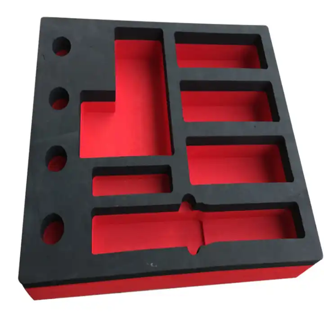 Custom Laser Die Cut Carbon EVA Foam and EPE Foam Cardboard Tool Box Packaging case Insert Foam