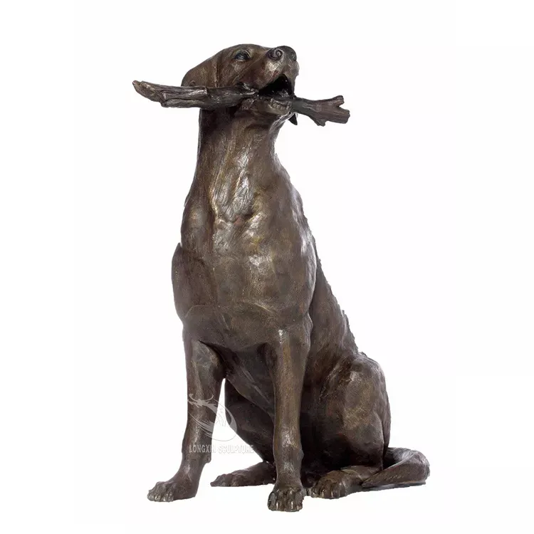 Văn hóa ngoài trời Plaza con chó lớn điêu khắc thủ công kim loại động vật tác phẩm điêu khắc tượng
