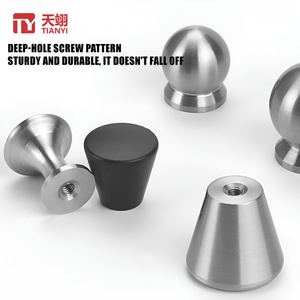 Bouton de tiroir moderne à trou unique en acier inoxydable pour commode, armoire, meuble, cuisine, chambre, salle à manger, hôtel - Product Image 3
