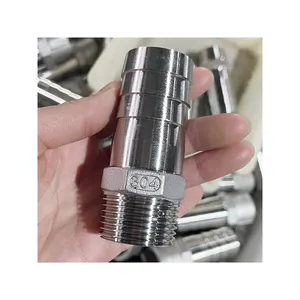 Manufacturer Price NPT 304/316 Stainless Steel Threaded Reducing Hose Nipple Connector For water steam air gas oil etc