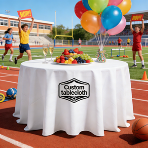 अनुकूलन राउंड पॉलिएस्टर टेबलटाट कपड़े धोने योग्य उपयोग शादियों के समारोहों के लिए पुनः उपयोग किया जा सकता है - Product Image 6