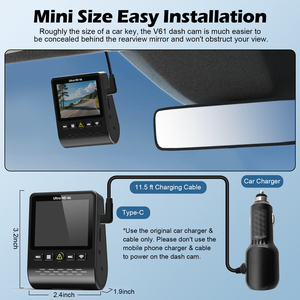 กล้องติดรถยนต์ 4K UHD เลนส์คู่ บันทึกวิดีโอ พร้อม WiFi ในตัว กล้องบันทึกภาพในรถยนต์ Sony IMX675 มองเห็นในเวลากลางคืน พร้อม G-Sensor GPS ระบบตรวจจับการจอด 24 ชม. ควบคุมผ่านแอพ - Product Image 4