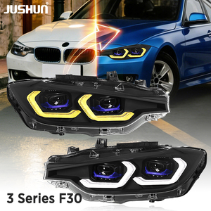 Faros delanteros LED JUSHUN para <span class=keywords><strong>BMW</strong></span> Serie 3 F30 F35 M3 2013-2018 Luces de circulación diurna Amarillo y <span class=keywords><strong>blanco</strong></span> Plug and Play - Product Image 1