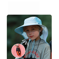 Sombrero de Protección Solar Facial Completa Personalizable KKN para Niños, para Montañismo y Ciclismo, Antipolvo y Arena, con Sombreado Refrescante