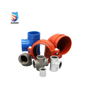 カスタマイズされた溝付きパイプ継手 ダクタイル鋳鉄エルボ ティー カップリング 消火用 高温耐性 - Product Image 3