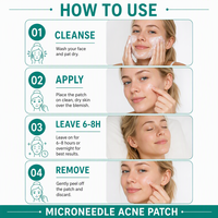 Parches de microagujas al por mayor para el acné y las espinillas con extracto de árbol de té, antiacné y antiimperfecciones para el cuidado facial de la piel.