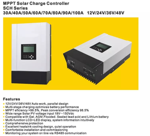 Contrôleur solaire 12V 24V 36V 48V 100 ampères 100A, contrôleur de charge solaire MPPT 100A, SZSSTH-12V24V36V48V 100A, MPPT - Product Image 4