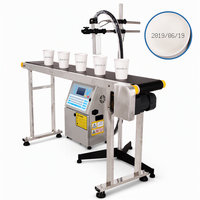 Machine de codage CIJ automatique en ligne pour la date de production et le numéro de lot sur les sachets, les sacs et les films d'emballage sous vide pour les conditionneuses