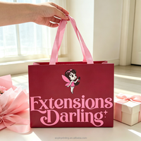 Sacs en papier cosmétiques personnalisés avec logo, sacs en carton blanc avec poignée en corde pour parfums, maquillage, marques de luxe, vente au détail