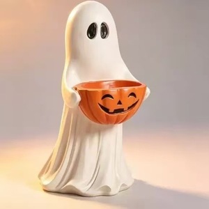 2026 Platos de Resina de Alta Calidad con Diseño de Calabaza Fantasma para Halloween, Adorno de Escritorio, Venta al por Mayor - Product Image 3