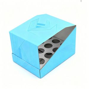 Boîte de présentation en carton ondulé personnalisée pour la vente au détail, design gaufré, papier kraft recyclable, essentiel - Product Image 4