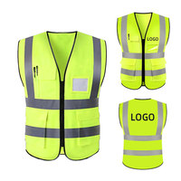 Gilet de Sécurité WX Réfléchissant pour Construction, Haute Visibilité, Multi-Poches, Coloré