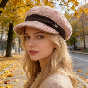 Nuovo Arrivo 2026: Cappello Ottagonale da Donna in Denim Stile Berretto, Traspirante per Tutte le Stagioni con Effetto Snellente (anche noto come Cappello da Pittore) - Product Image 1