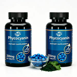 Factory Wholesale OEM Pure Natural Phycocyanin Powder E6/E18/E25/E40 Blue Spirulina Phycocyanin <b>Tablet</b> Capsules for Immune 250mg - Product Image 3