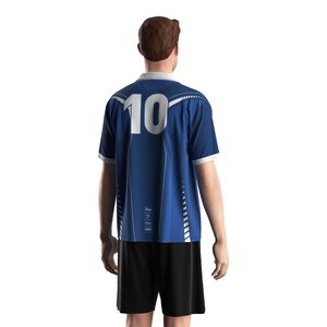 Maillot de football personnalisable à col en V avec empiècements en maille respirante et tissu à séchage rapide pour les séances d'entraînement - Product Image 4