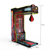 Machine de boxe commerciale à monnayeur en métal, jeu d'arcade de frappe, testeur de force de boxe, norme CE