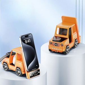 แท่นชาร์จไร้สายในรถยนต์ G63 พร้อมลำโพงบลูทูธ - อุปกรณ์จัดระเบียบโต๊ะทำงาน 6-in-1 และชาร์จเร็ว 15W ของขวัญสุดพิเศษ - Product Image 3