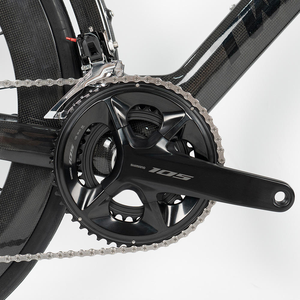 Bicicleta de <span class=keywords><strong>Carretera</strong></span> de Fibra de Carbono 700C, <span class=keywords><strong>105</strong></span>, 24 Velocidades, Frenos de Disco Hidráulicos, Cuadro Aerodinámico, Llantas Onduladas de Aleación de Aluminio, Ecológica, 8.5KG - Product Image 4