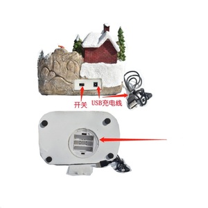 <span class=keywords><strong>Mini</strong></span> maison de neige à LED personnalisée artisanat en résine cadeau de décoration de Noël cadeau de Noël - Product Image 5