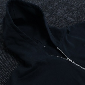 เสื้อฮู้ดดี้ทรงบ็อกซี่แบบครอป ซิปหน้า ผ้าฝ้ายเฟรนช์เทอร์รี่ 100% สไตล์วินเทจ ทรงโอเวอร์ไซส์ มีฮู้ด ซิปแบบสั่งทำพิเศษสำหรับผู้ชาย - Product Image 3