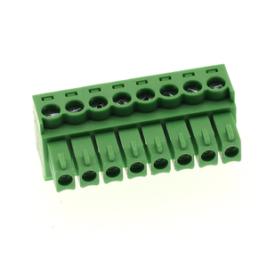 <span class=keywords><strong>Bloc</strong></span> <span class=keywords><strong>de</strong></span> bornes à fiches 5,08 mm 300 V 10 A en laiton et cuivre, paires mâle-femelle, couleur verte standard, <span class=keywords><strong>facture</strong></span> disponible, Chine - Product Image 1