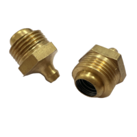 Brass Straight Thread Grease Nozzle Fasteners Product Straight through Pressure Filling Cup