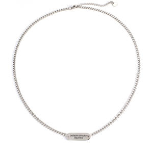 Collar de acero inoxidable con etiqueta de letras, cadena para clavícula, joyería de moda unisex, regalo - Product Image 5