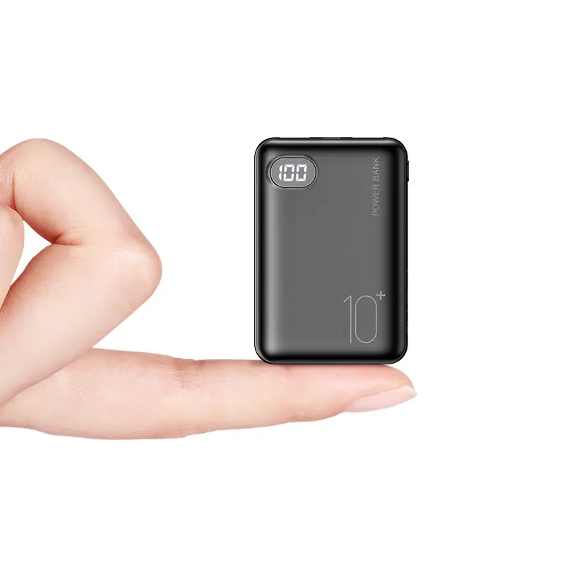 RAXFLY 최신 제품 미니 슬림 휴대용 스마트 빠른 충전 전원 은행 10000mah 디지털 디스플레이 Powerbank