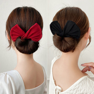 <span class=keywords><strong>Accessoire</strong></span> pour cheveux DIY pour femmes : Outil de coiffure fait main Magic Twist en tissu, antidérapant, avec motif floral et nœud imprimé coloré, pour <span class=keywords><strong>chignon</strong></span> et coiffures de fête - Product Image 1