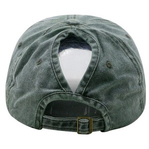 Casquette rétro délavée à visière incurvée, style queue de cheval, tendance européenne et américaine, pour femme, printemps-été, chapeau d'extérieur - Product Image 4
