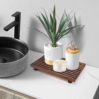Fabricant de plateaux décoratifs en bois sur mesure, plateau de bar en bois 45 cm x 6 cm pour salle de bain, plateau d'accessoires en bois