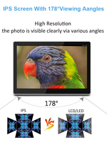 Écran LED haute résolution 15 pouces, lecteur de photos et de vidéos numérique Android, affichage publicitaire WiFi, cadre d'affichage