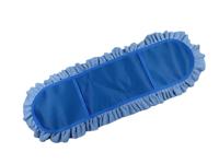 Recharges de têtes de balai serpillère plates en microfibre bleue personnalisées pour balai à poussière