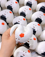 Doudou Sakura Onigiri Balle de riz en mousse PU à remontée lente, jouet sensoriel anti-stress à presser, cadeau fantaisie